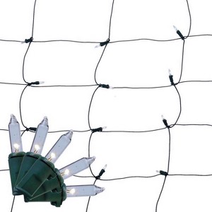 Celebrations Classic Net Christmas Lights, LED T5 Pure White 100 ct - 4 ft. - 1 of 4