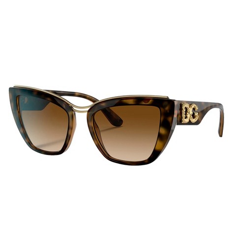 Dolce & Gabbana Dg 6144 502/13 Womens Cat-eye Sunglasses Havana 54mm ...