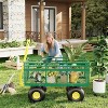 Steel Garden Cart with 10" Wheels, Wagon Cart, Removable Sides, 180° Handle for Lawn, Farm, Outdoor - 4 of 4