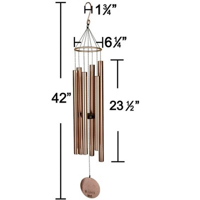 Nature's Melody 42-Inch Rose Gold Aluminum Wind Chimes