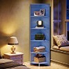 Hommoo 5-Tier Corner Bookshelf Blue - 3 of 4