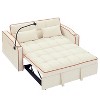 TIRAMISUBEST 3-in-1 Convertible Velvet Sofa Bed with Adjustable Backrest & Storage Bag,55.5-inch Futon for Living Room and Bedroom - 4 of 4