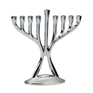 Rite Lite 4.75" Chrome Finished Mini  Menorah - Silver - 1 of 2