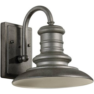 Generation Lighting Redding Station 9 3/4" High Silver LED Outdoor Wall Light - 1 of 3
