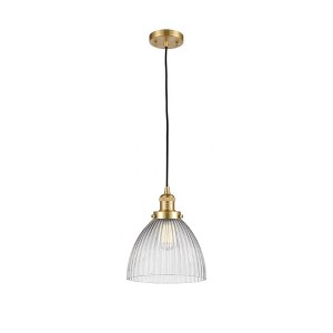 Seneca Falls - 1 Light Cord Hung Mini Pendant In Traditional Style-12 Inches Tall and 9.5 Inches Wide - 1 of 1