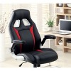 TiramisuBest Black, Red, Silver Padded Office Chair, Contemporary Design, Pneumatic Height Adjustable - 3 of 4