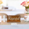 Darware Wooden Reserved Signs for Tables 6pk; Rustic Real Table Signs w/ Sign Holders for Weddings, Special Events, and Restaurant Use - 3 of 4