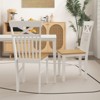 Tangkula Farmhouse Dining Chair Set of 4 Wooden Kitchen Chair w/ Rubber Wood Frame - 4 of 4