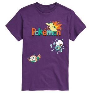 Men's - Pokémon - Cyndaquil, Oshawott, Rowlet Short Sleeve Graphic T-Shirt - 1 of 3