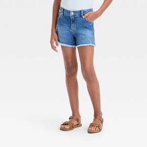 Girls' Cutoff Mid-Rise Jean Shorts - Cat & Jack™ - 1 of 3