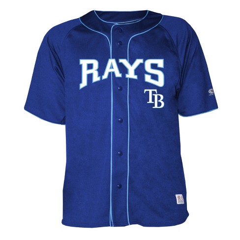 MLB Tampa Bay Rays Men's Button-Down Jersey - S