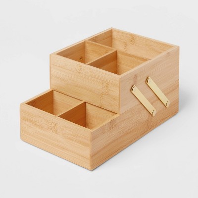 Royal Craft Wood Bathroom Drawer Organizer - 3 Boxes