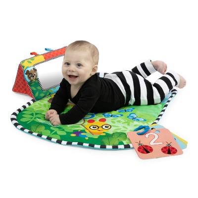 Colorful Multisensory Tummy Time Playmat with Mirror