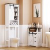 Over The Toilet Storage Cabinet with Adjustable Shelf and Door - 3 of 4
