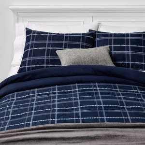 Twin/Twin Extra Long Plaid Bed in a Bag Blue - Room Essentials