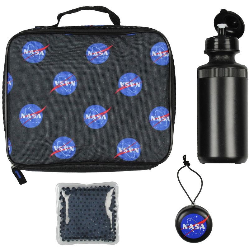 NASA Meatball Logo Backpack Lunch Bag Water Bottle Squishy Toy 5 PC Mega Set, 5 of 9