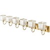 Runesay Modern Gold Vanity Lights - 6-Light Gold Crystal Bathroom Vanity Lights Over Long Mirror - 2 of 4