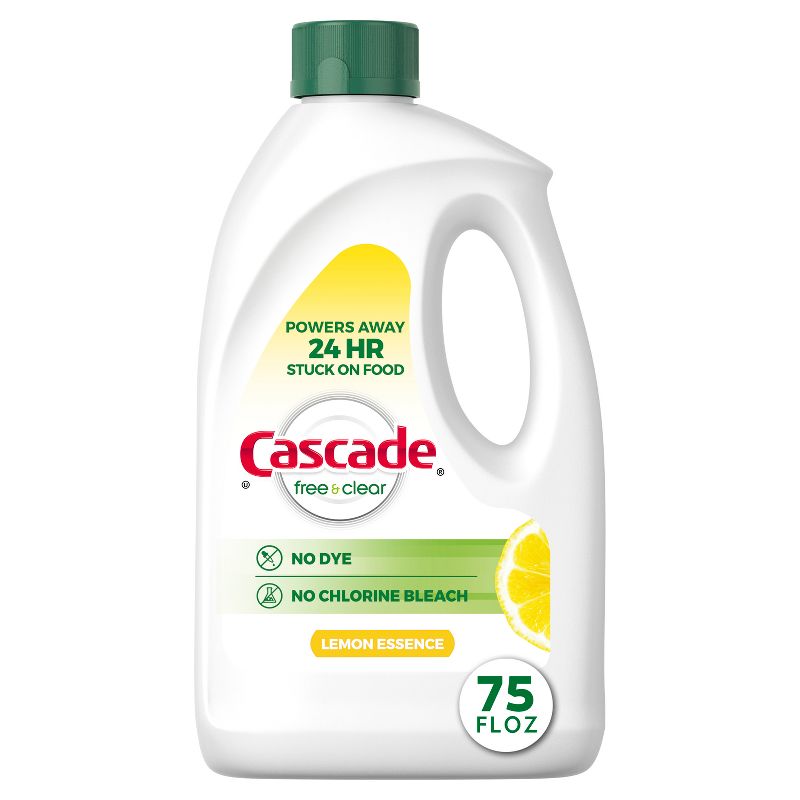 Cascade Free &#38; Clear Gel Lemon Essence Disinfectant - 75 fl oz, 1 of 10