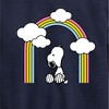Boys' - Peanuts - Snoopy Looking Up Rainbow Graphic Long Sleeve Fleece Sweatshirt - 2 of 4