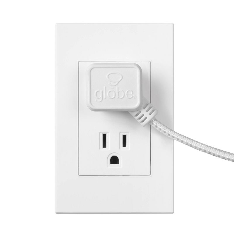 Globe Electric 9&#39; 3 Outlet Extension Cord White, 3 of 5