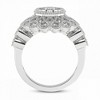 Pompeii3 Certified 1.51Ct Diamond Ring White Gold Unique Filigree Band Lab Created - Size 7 - 3 of 4