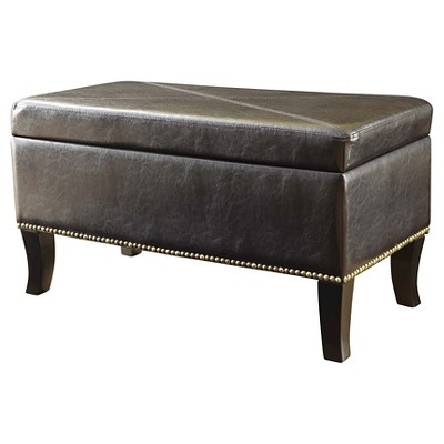 Winslow Storage Ottoman Espresso - Breighton Home