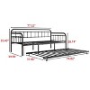 Metal Daybed Frame Multifunctional Mattress Foundation - 4 of 4