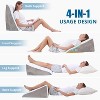 LISM 12 Inch Memory Foam Bed Wedge Pillow with Washable Cover - 3 of 4