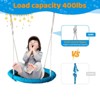 Gulches Metal Swing Stand With Saucer Outdoor Playground Metal Swing Set For Kids Outdoor Play Equipment,Antique Blue - 4 of 4