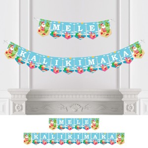 Big Dot of Happiness Tropical Christmas - Beach Santa Holiday Party Bunting Banner - Party Decorations - Mele Kalikimaka - 1 of 4