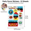 Big Dot of Happiness BAM! Superhero - Baby Shower or Birthday Party Favor Sticker Set - 12 Sheets - 120 Stickers - 3 of 4