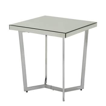 Hastin 22" Accent Tables Mirrored and Chrome - Acme Furniture