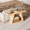 Farmhouse Console Table, 2-Tier Trapezoidal Sofa Table with Open Shelf, Industrial Style Entryway & Hallway Furniture for Living Room - 4 of 4