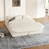 NicBex Corduroy Upholstered Floor Sofa Bed with Convertible Foldable Design,2-Seater Futon Couch Sleeper Sofa for Living Room,Bedroom - 4 of 4