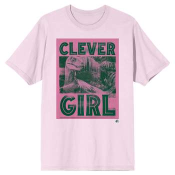 Jurassic Park Clever Girl Crew Neck Short Sleeve Cradle Pink Men's T-shirt