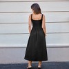 Women's Elegant Black Ruched Bodice Maxi Wedding Guest Dress - Cupshe - 4 of 4