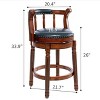 NicBex Bar Stools for Kitchen Island,Modern  Leather Counter Bar Stools with Wood Footrests,Bar Chairs for Dining Rooms,Kitchens Islands,Brown/Cream - 3 of 4