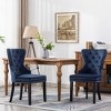 WestinTrends  Velvet Upholstered Tufted Dining Chairs (Set of 2) - 2 of 4