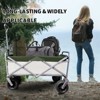 Outdoor garden handcart,park multipurpose station wagon, steel,portable beach camping handcart with foot brake,green, for outdoor use - 3 of 4