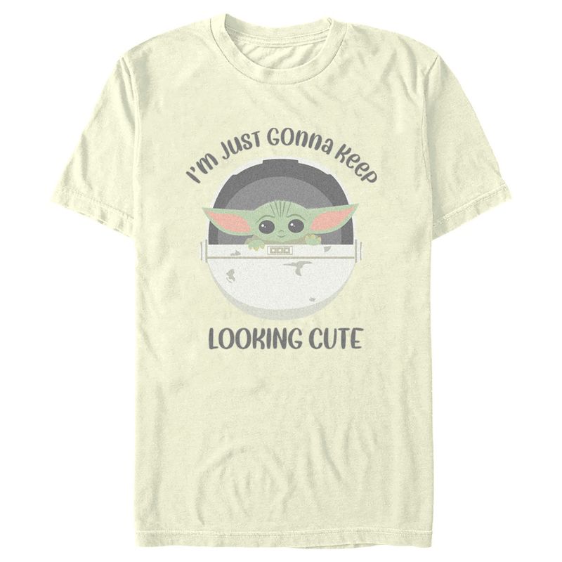 Men's Star Wars: The Mandalorian Grogu I'm Just Gonna Keep Looking Cute T-Shirt, 1 of 5