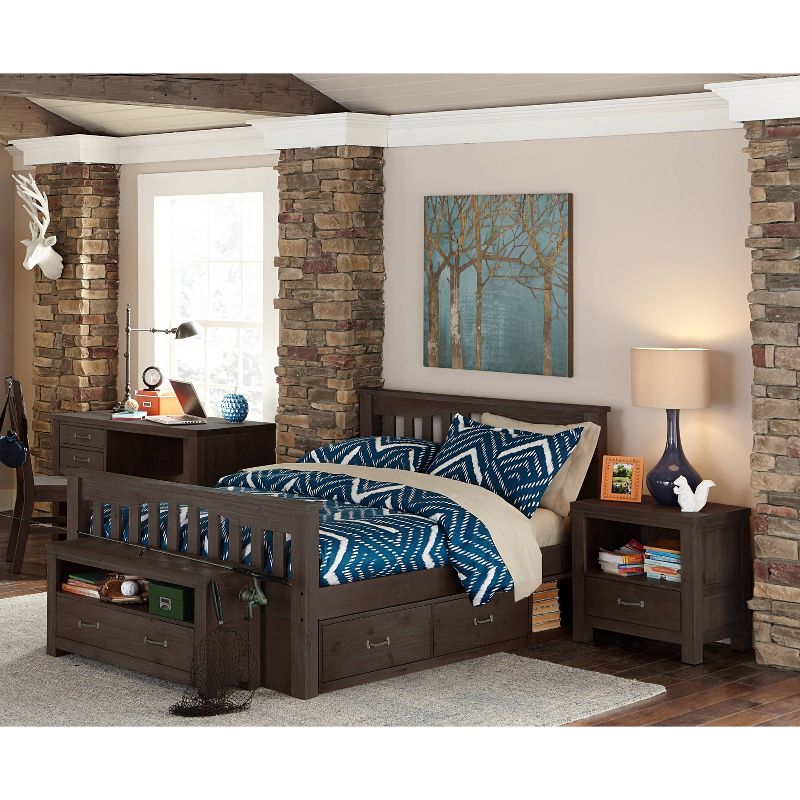 Full Highlands Harper Panel Kids&#39; Bed with Storage Espresso - Hillsdale Furniture, 1 of 5