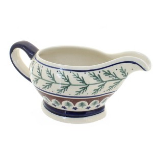 Blue Rose Polish Pottery 1258 Zaklady Gravy Boat - 1 of 2