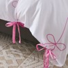 Bow Tie Duvet Cover Set – Romantic French Country Bedding with Butterfly Tie Pillowcases, Soft Breathable Microfiber - 2 of 4