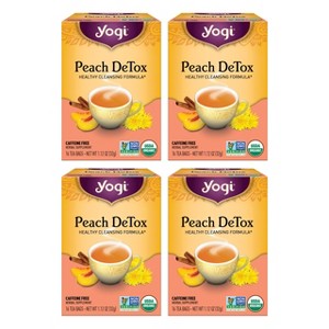 Yogi Tea - Peach DeTox Tea -  64 ct, 4 Pack - 1 of 4