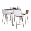 5-Piece Counter Height Dining Set with Adjustable Table and 4 Upholstered Chairs - 2 of 4