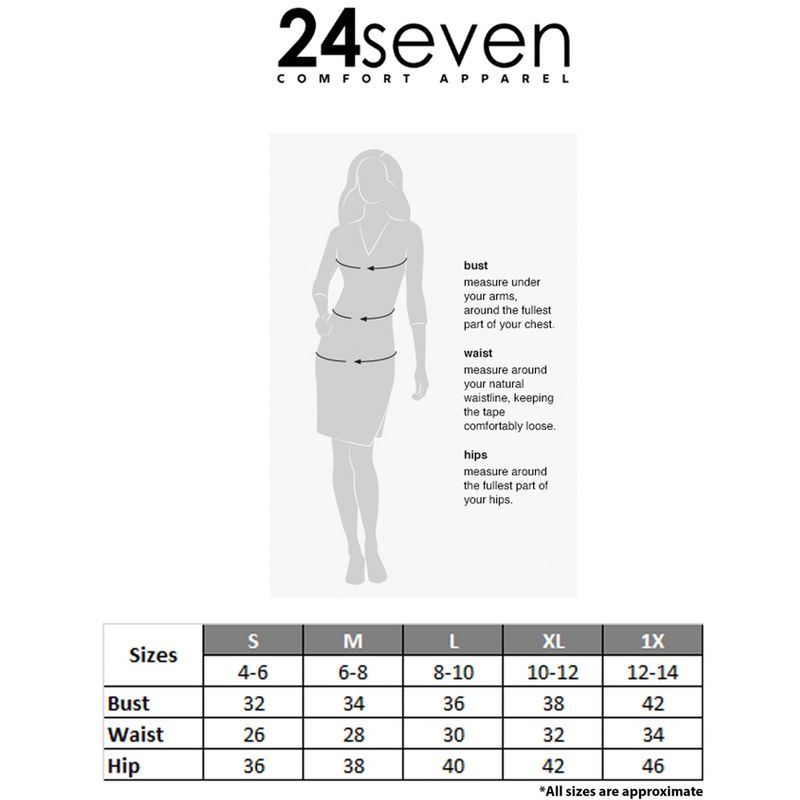 24seven Comfort Apparel Womens Elbow Sleeve Swing Tunic Top For Women, 4 of 6