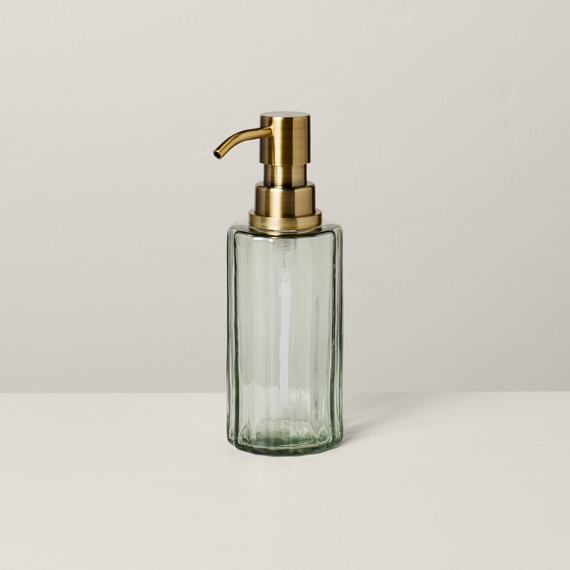 Fluted Glass Bathroom Soap Pump Light Green - Hearth & Hand™ with Magnolia