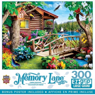 MasterPieces 300 Piece EZ Grip Jigsaw Puzzle - Cabin Crossing - 18"x24"