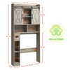 Over The Toilet Storage Cabinet with Sliding Door & Toilet Paper Holder Stand - 2 of 4