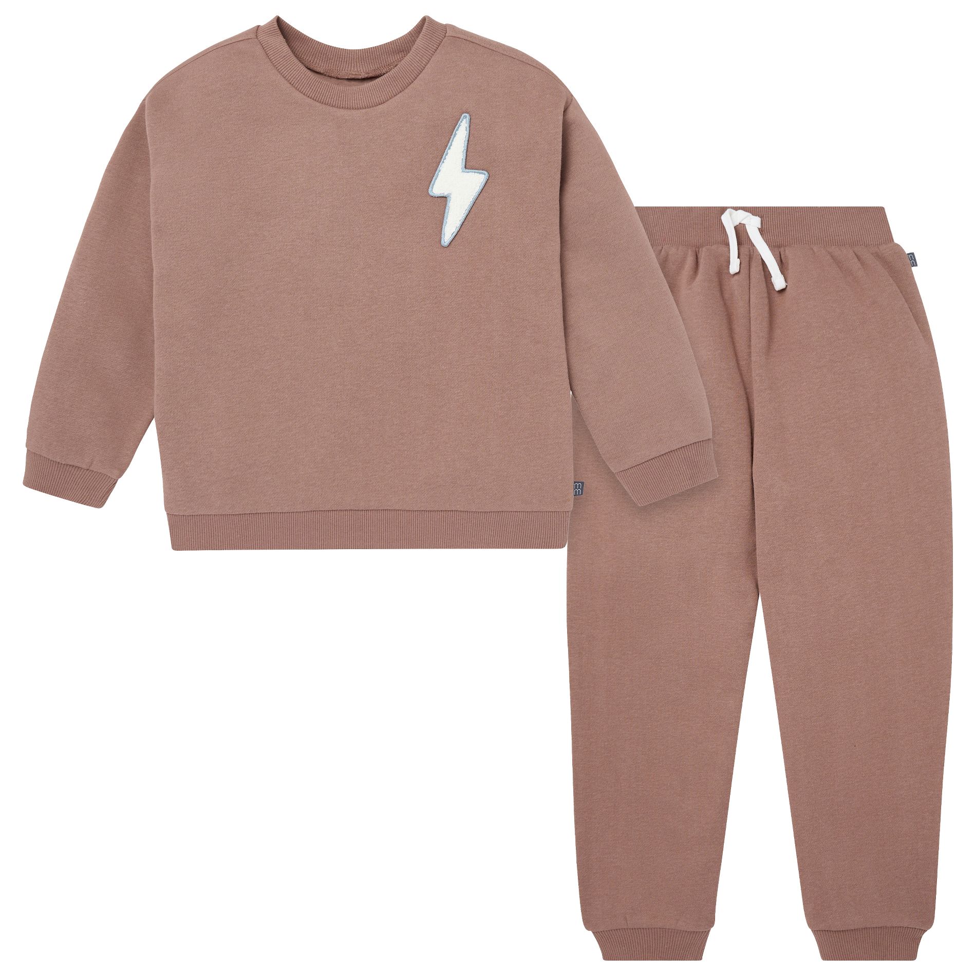 Modern Moments by Gerber Toddler Boys' 2-Piece Sweatshirt and Jogger Set, Lightning Brown, 2T